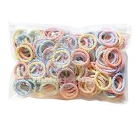 Lot de 100 petits élastiques à cheveux colorés, doux et mignons pour tout-petits, accessoires de cheveux polyvalents pour tresses et queues de cheval, adaptés pour un usage quotidien et des occasions
