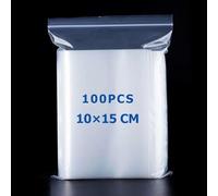 Lot de 100 petits sacs en plastique refermables de 10 x 15 cm, sacs hermétiques transparents pour ranger des bijoux, des bonbons, des pièces de monnaie, des médicaments, des collations, des graines