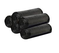 Lot de 100 petits sacs poubelle colorés de 5 litres pour bureau, cuisine, salle de bain (45 x 50 cm) (noir)