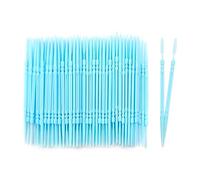 Lot de 100 pics dentaires à double tête en plastique souple pour brosse interdentaire - Outil de nettoyage de brosse dentaire - Bleu