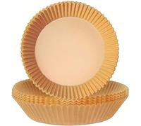 Lot de 100 pièces de papier four rond pour friteuse à air - feuilles de papier four réutilisable - plaques pour friteuse à air antiadhésive et anti-graisse - 16 cm