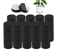 Lot de 100 Pied Pot de Fleur Invisible en Eva pour Petits et Pots Moyens | Pieds de Pot de Fleurs Invisibles, Auto-adhésif Rond Pied en Eva De Pot, Pied de Pots Plante, Noir (3 cm de Diamètre)