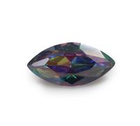 Lot de 100 pierres de zircone cubique taille marquise - 3 x 6-10 x 20 mm - Pierre précieuse synthétique - Pour la fabrication de bijoux - Placage - Mélange de couleurs - 5 x 10 mm