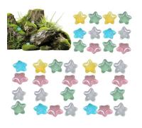 Lot de 100 pierres décoratives en résine - Pas besoin de piles | Ensemble de graviers de jardin en forme d'étoile pour chemins, terrasses, cour, jardinières surélevées