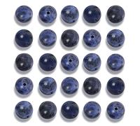 Lot de 100 pierres rondes naturelles lisses pour la fabrication de bijoux avec cordon élastique en cristal 6 mm