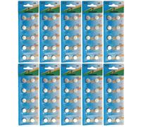 Lot de 100 Piles bouton plates type AG10 compatibles LR1130 / LR54 1,5V - Visiodirect -