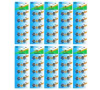 Lot de 100 Piles bouton plates Type AG13 1,5V compatibles LR44 - Visiodirect -