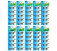 Lot de 100 Piles bouton plates Type AG13 1,5V compatibles LR44 - Visiodirect -