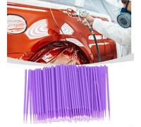 Lot de 100 pinceaux applicateurs à pointe fine en plastique pour retouche automobile, outils de détail des peluches pour les détails de voiture et les loisirs de modélisme (violet)