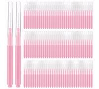 Lot de 100 pinceaux de plastification de sourcils, brosse de plastification multifonction, convient pour les cils et les sourcils (rose rouge)