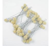 Lot de 100 pinceaux en laine pour application de teinture pour cuir | Application de teinture lisse, idéal pour les grandes surfaces, couverture complète rapide, facile à utiliser, mains propres