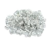 Lot de 100 pinces à cheveux professionnelles en aluminium résistantes à la décoloration - Accessoires de cheveux pour créations créatives, fêtes, cosplay - Anneaux de cheveux en aluminium pour tresses