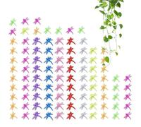 Lot de 100 pinces à orchidées, en métal, réutilisables, pour le jardin, pour fleurs, vignes, marguerites, papillon