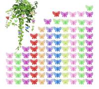Lot de 100 pinces à orchidées, en métal, réutilisables, pour le jardin, pour fleurs, vignes, marguerites, papillon