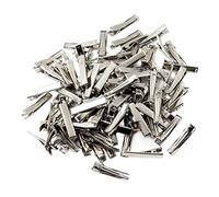 Lot de 100 pinces crocodiles en métal argenté pour cheveux | Nœuds à cheveux à faire soi-même | Design de dents pour cheveux épais ou fins | Fournitures d'artisanat pour l'art coiffant - 3,5 cm (lot