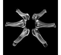 Lot de 100 pinces crocodiles pliables en plastique transparent en forme de U pour cravates, chaussettes, pantalons, vêtements