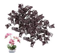 Lot de 100 pinces de fixation pour plantes - Pour la croissance verticale des orchidées de jardin, support pour tiges dans le jardin, poignées pour vignes de serre, poignées pour feuilles