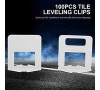 Lot de 100 pinces de nivellement jetables en plastique pour carrelage mural en céramique - Entretoises - Outil de carrelage (largeur 1,5 mm)