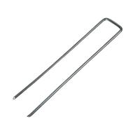 Lot de 100 piquets de fixation - 15 cm x 2.5 cm - Diam 2.8 mm - Acier Galvanisé - Gris - Linxor