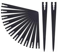 Lot de 100 piquets de support d'irrigation pour tuyau d'égouttement de 6,35 mm - Piquets universels en plastique pour irrigation, serre, jardin, Noël
