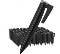 Lot de 100 piquets de terre pour robot tondeuse, câble de délimitation, piquets d'ancrage au sol, crochets, clous, fil de délimitation, piquets compatibles avec Husqvarna, Gardena, Worx, Bosch, Yard