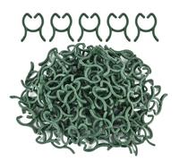 Lot de 100 piquets de tomates à clip fixe pour le jardinage, pour fleurs, orchidées, clip de support de, boucle papillon, clip de jardin, grand 8 personnages, montage de