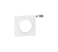 Lot de 100 plaques carrées dooxie 1 poste finition blanc - 600941 - Legrand