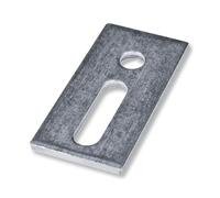 Lot de 100 plaques d'adaptation A2 pour panneau solaire, accessoires photovoltaïques, fixation solaire pour vis à double filetage M10, 40 x 5 x 80 mm