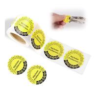 Lot de 100 plaques de test pour appareils électriques - 30 mm - Plaque de test annuelle 2025-2030 - Jaune - Pour appareils électriques - Plaques de contrôle pluriannuelles - En chlorure de vinyle