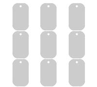 Lot de 100 plaques d'identification personnalisées gravées pour chien et chat - Plaque d'identification en aluminium pour animaux de compagnie - Accessoires pour animaux de compagnie - Argenté, 38 x
