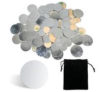 Lot de 100 plaques métalliques avec 1 sac de rangement noir, plaques métalliques en acier inoxydable, plaques métalliques autocollantes, plaques métalliques pour aimants, base adhésive pour support de