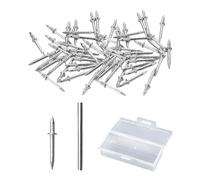 Lot de 100 plinthes à double tête, 1 manchon de montage, 1 boîte de rangement, plinthes à double tête, clous à double tête, vis à double tête pour plinthes