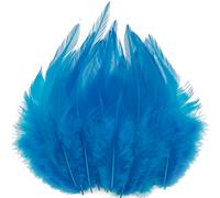 Lot de 100 plumes bleu turquoise pour travaux manuels, 12,7 à 17,8 cm, plumes de coq pour attrape-rêves, fournitures de mariage, décoration de fête, boucles d'oreilles, loisirs créatifs