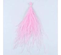 Lot de 100 plumes d'autruche duveteuses pour boucles d'oreilles, 10-15-18 cm, teintes, pour la création de bijoux et accessoires artisanaux, décoration de pinces à cheveux, etc. - rose clair - 15-18
