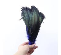 Lot de 100 plumes de faisan naturelles de 25 à 30 cm de synthèse pour costume de fête, vêtements, accessoire de couture, décoration de coiffe, bleu roi, 25-30 cm
