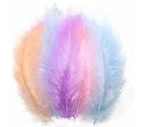 Lot de 100 plumes de marabout de dinde duveteuses de 10,2 à 15,2 cm pour loisirs créatifs, décoration d'attrape-rêves, plumes de marabout naturelles et moelleuses, blanches