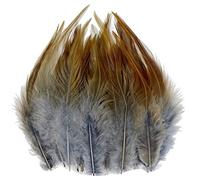 Lot de 100 plumes grises pour travaux manuels, 12,7 à 17,8 cm, plumes de coq pour attrape-rêves, fournitures pour mariage, décoration de fête, boucles d'oreilles, loisirs créatifs