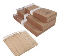 Lot de 100 pochettes de nettoyage auto-adhésives de 7,4 x 15 cm, sacs de nettoyage en papier kraft autoclave à chaleur sèche pour outils de dentiste et fournitures de nail art (100 pièces de 7,4 x 15