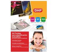 Lot de 100 pochettes de plastification DHP Format A4 autocollant, 80 microns