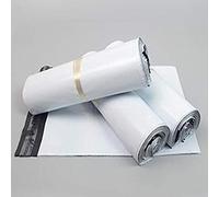 Lot de 100 pochettes d'expédition opaques en plastique - 25 x 31 cm + rabat - 5 pochettes en plastique autocollantes pour le transport de vêtements, marchandises et textiles