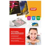 Lot de 100 pochettes plastifiées DHP Format A3 80 microns.