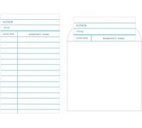 Lot de 100 pochettes pour cartes de bibliothèque avec dos autocollant et cartes de date d'échéance avec enveloppes, pochettes de rangement CD et DVD, pour l'école, la maison, le bureau et la