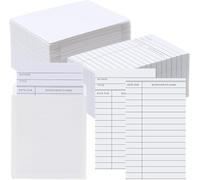 Lot de 100 pochettes pour cartes de bibliothèque et cartes de date d'échéance comprenant 50 enveloppes autocollantes de bibliothèque et 50 cartes de départ, fournitures scolaires et de bibliothèque