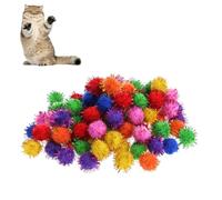Lot de 100 Pompons colorés à Paillettes pour Loisirs créatifs, Jouets interactifs, matériaux décoratifs pour décorations d'art Faites à la Main