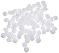 Lot de 100 Pompons, diamètre : 20 mm, blanc