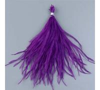 Lot de 100 pompons en plumes d'autruche pour la création de bijoux (10-18 cm), idéales pour la confection de mouches, la décoration de robes de mariée et les loisirs créatifs. Couleur : lavande (056