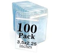 Lot de 100 porte-badges verticaux en plastique transparent de qualité supérieure