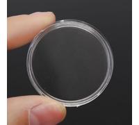 Lot de 100 porte-capsules ronds de 25 mm de diamètre avec boîte de rangement en plastique transparent pour ranger et exposer différents types de pièces de monnaie