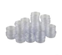 Lot de 100 porte-capsules ronds de 39 mm pour ranger des pièces de monnaie, des perles et des petits trésors