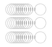 Lot de 100 porte-clés en acier inoxydable pour accrocher des étiquettes d'identification ou des bagages Chaîne de 2 mm